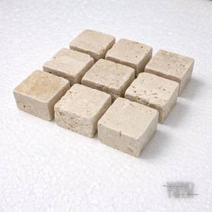 Ensemble de blocs de travertin couleur terre, finition antique, matériau de construction décoratif pour projets de bricolage maison et jardin, kit d'artisanat - Product Image 3