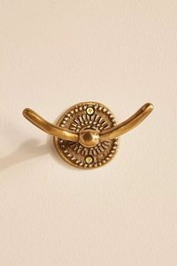 Trending Wooden Wall <b>Shelf</b> Rack <b>with</b> Brass <b>Hooks</b> Storage Organizer Home Entryway Bedroom Kitchen Stylish - Product Image 3