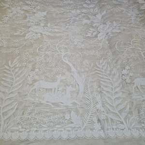 Tissu de broderie maltée de luxe, dentelle soluble dans l'eau, tissu en maille pour robes de mariée, vêtements de créateurs - Product Image 5