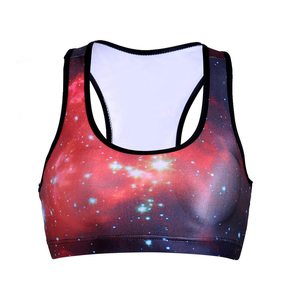 Customize Sublimation Printing Yoga Wear Sports Bra For Women Athletic Exercise Wear Racer <b>Back</b> Removable <b>Pads</b> Fitness Bras - Product Image 5
