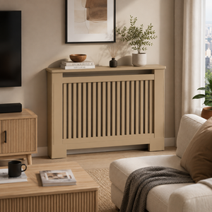 <b>Small</b> MDF Radiator Cover Grill Cabinet Decorative <b>Heater</b> Cover with Shelf Painted Wood Radiator Cabinet for Home Furniture - Product Image 3
