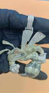 Iced Out VVS Moissanite <b>Bumble</b> <b>Bee</b> Pendant 925 Silver pendant Luxury Fashion <b>Jewelry</b> Hip Hop Pendant FIne <b>Jewelry</b> For Men's - Product Image 2