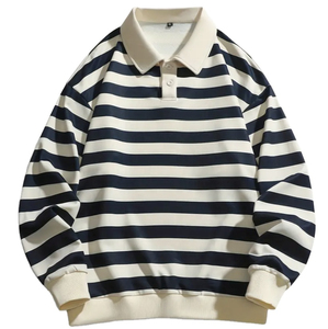 Camiseta Polo de Manga Larga para Hombre, Multicolor y con Diversos Diseños, Estilo Rugby Casual, Personalizable - Product Image 1