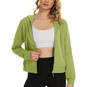 New Fashion Breathable Women Crop Top <b>Hoodies</b> Wholesale Women <b>Workout</b> Crop Top Hoodie for Sale - Product Image 6