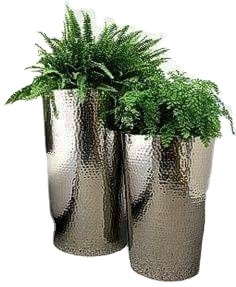 Ensemble de jardinières métalliques empilables, 3 supports élégants pour plantes, pour l'intérieur et l'extérieur, design élégant, capacité 5L/8L/12L - Product Image 2