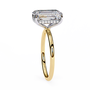 Bague de fiançailles solitaire en diamant de laboratoire taille radiant, sertie de quatre griffes classiques, certifiée IGI, bijoux de luxe pour mariée - Product Image 3