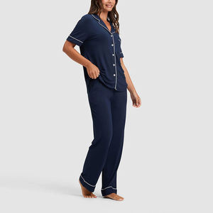 High Quality Women Sleep Wear Cotton Night <b>Suit</b> Comfortable Home Loungewear Breathable Quick Dry Eco-Friendly Summer Bulk - Product Image 2