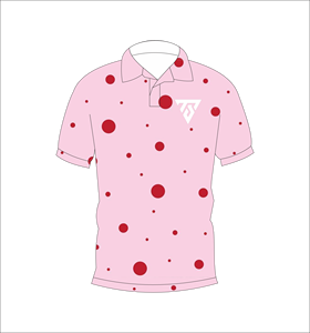 Camiseta Polo Personalizada con Estampado de Lunares Rojos y Rosas para Hombre, Manga Corta, Informal, Transpirable, Ropa de Verano a la Moda - Product Image 1