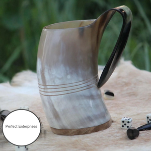 Ouvre-bouteille court en verre Viking Natural Crafts, style corne d'animal, pour bière froide, avec gravure personnalisée sur la corne - Product Image 6