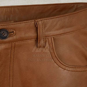 Pantalones de cuero genuino para hombre, los más vendidos, recién llegados, de la mejor calidad. - Product Image 4