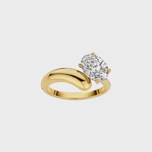 Bague de fiançailles solitaire en or massif 18 carats avec diamant ovale de 1,20 carat cultivé en laboratoire, certifié IGI, très demandée, tendance pour femme, en promotion, export - Product Image 1