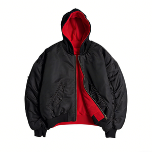 Wholesale Custom Mens Bomber Jacket Heavyweight Zip Up Winter <b>Coat</b> for USA Retail Brands Bulk Supply Factory Made - Product Image 6