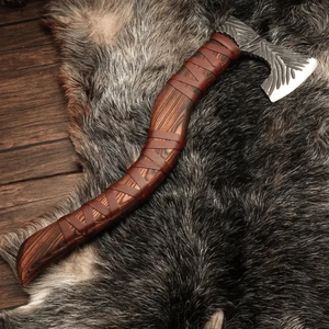 LEGACY BLADES Hache Tomahawk en acier au carbone forgé à la main, manche en bois, hache de camping, logo personnalisé, fournisseur OEM - Product Image 1