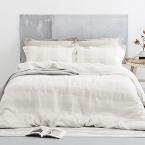 Parure de lit en lin français 100% lin teint en fil, linge de lit luxueux - Product Image 6