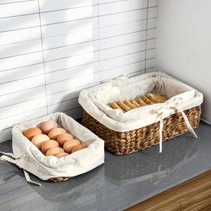 Juego de 3 cestas de jacinto de agua de estilo rústico, cestas de almacenamiento hechas a mano, venta al por mayor, ecológicas, hechas en Vietnam - Product Image 5