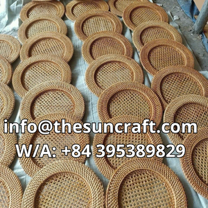 Corporate Event Rattan <b>Table</b> <b>Mat</b> Hand-Made <b>Round</b> Placemat for Professional Function Decor Durable Fiber <b>Mat</b> - Product Image 6
