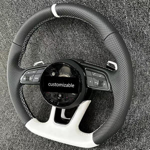 Cuir complet avec dos blanc à l'étiquette d'origine, noir et blanc, prend en charge la personnalisation privée pour <span class=keywords><strong>Audi</strong></span> A3 A4L A5 A6 A7 A8 - Product Image 3