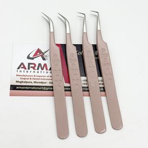 Pinzas para Extensión de Pestañas de Acero Inoxidable Ecológicas con Recubrimiento Rosa y Diseño de Corazón, Sostenibles, Duraderas, con Punta de Precisión - Product Image 6