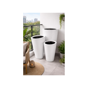 Décoration de jardin moderne, design écologique, pots et jardinières en fibre de verre de haute qualité, résistants aux UV, légers et durables - Product Image 1