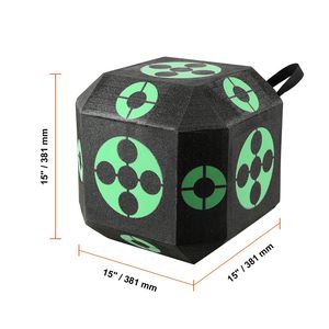 Objetivo de tiro con arco portátil de 15x15 pulgadas para exteriores, fácil de transportar con asa, para tiro en todos los lados, duradero, accesorio de tiro con flecha para tiro en todos los lados. - Product Image 1