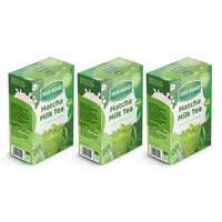 Thé instantané 100% naturel Matcha 3 en 1 en poudre riche en arôme, Style d'emballage personnalisé, étiquette privée, thé instantané