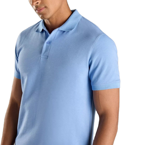 Chemises polo à manches courtes personnalisées pour hommes, en coton, grandes tailles, confortables, respirantes, tissu tricoté extensible, t-shirt imprimé, service OEM - Product Image 4