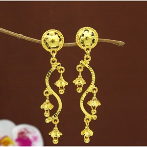 Pendientes de bolsillo al por mayor, diseño de Bali para todas las ocasiones, elegantes pendientes de moda chapados en oro para mujeres y niñas - Product Image 3