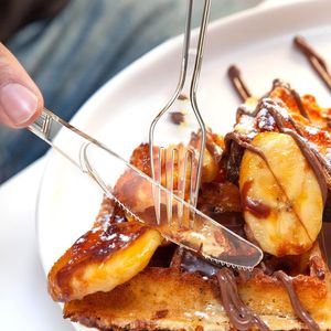 Set di 360 Posate Monouso Senza BPA, Resistenti al Calore, Coltelli in Plastica Trasparente Extra Resistenti, Solidi e Durevoli - Product Image 4