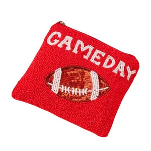 Pochette à monnaie perlée style bohème faite à la main pour le jour du match, avec logo personnalisé brodé, couture et broderie tendance - Product Image 1