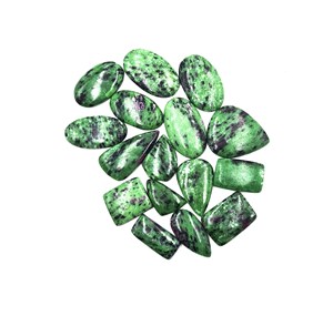 Lote de gemas sueltas de zoisita rubí natural en forma de cabujón, de 14-42 mm, para la elaboración de joyería artesanal. - Product Image 2