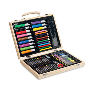 Set di arte con dipinti in scatola di legno - Product Image 5