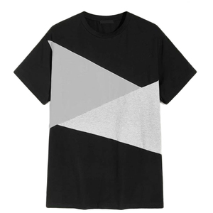 T-shirts Homme Respirants Color Block en Coton Bio Style Estival Tendance Décontracté Hauts d'Extérieur Vêtements Streetwear – Grande Vente - Product Image 3