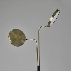 Lámpara de Pie de Metal Dorado de Lujo con Base de Mármol y Pantalla de Lino para Decoración de Interiores de Primera Calidad - Product Image 6