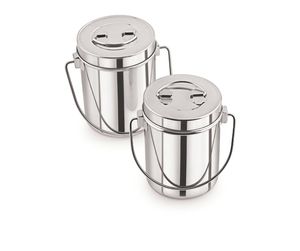 Pot de rangement de cuisine multifonctionnel en acier inoxydable avec couvercle hermétique Kadi Dabba Accessoire métallique - Product Image 3