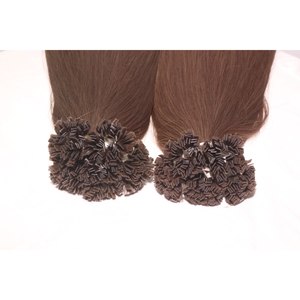 Extensiones de Cabello Castaño Medio con Punta Plana, Liso Sedoso, Doble Trama, Cabello Humano Virgen Vietnamita, Queratina, Venta al por Mayor - Product Image 5