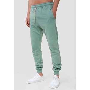 Pantalones Deportivos Verde Menta para Hombre, Cintura Elástica con Cordón, Estilo Casual, Bolsillos Laterales, Transpirables, de Algodón Tejido, para Otoño - Product Image 4
