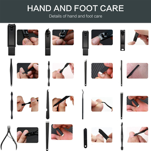 Professional OEM Leather Manicure Set Pedicure Care Tools New Rainbow <b>Nail</b> <b>File</b> Clippers Beauty Grooming Kit in Box Packaging - Product Image 4