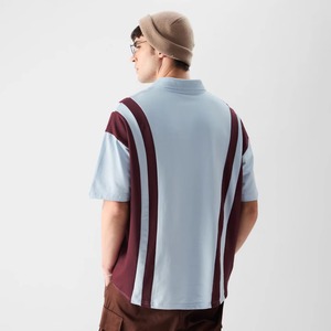 Polo rayé à manches courtes en Oxford pour hommes, idéal pour les uniformes de club et les tenues d'équipe, avec logo personnalisé, fournisseur OEM ODM, vente en gros, usine - Product Image 4