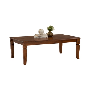 Traditional <b>Solid</b> Oak Coffee <b>Table</b> Dirty Oak Finish <b>Top</b> Rectangular <b>Wood</b> <b>Table</b> with Carved <b>Wood</b> Legs for Farmhouse Living Room - Product Image 2