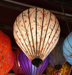 BLUE LOTOS Outdoor Round Bamboo Plastic & Gudgeon Lanterns NEW ARRIVAL Chinese New Year Adult Decorations <b>Light</b> No <b>Battery</b> - Product Image 3