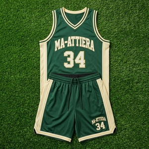 Conjunto de Camiseta y Pantalones Cortos de Baloncesto Verde, Uniforme de Equipo Personalizado con Número 34, Ropa Deportiva Transpirable de Malla, Ropa Deportiva, OEM, ODM, Venta al Por Mayor - Product Image 6