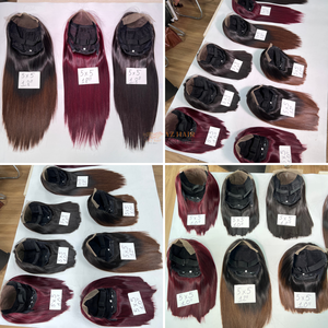 Perruque Lace Front Suisse 10 Pouces Style Bob Cheveux Remy Couleur Bourgogne Dentelle Transparente Sans Colle Perruques Cheveux Humains Taille Moyenne - Product Image 6