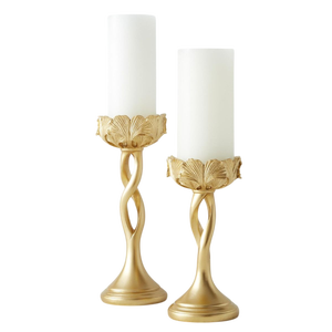 Brass <b>Candlestick</b> <b>Holder</b> with Shell Design Durable Metal Stand for Home Decoration <b>Gold</b> Taper Candle <b>Holder</b> - Product Image 1