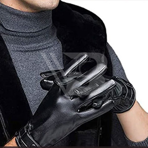 Customized Design Men Car Driving Leather Touch Screen <b>Gloves</b> Black Color Pakistan <b>Thin</b> Winter Eco-Friendly Oem Service Custom - Product Image 5