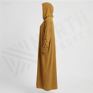 Abaya de prière une pièce en jersey respirant, style modeste, pour femme, vêtement islamique traditionnel, idéal pour l'Aïd et le Ramadan, vente en gros - Product Image 3