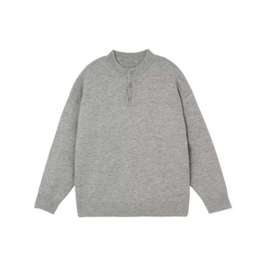 Men's Stylish Winter <b>Henley</b> Pullover Sweater <b>Long</b> <b>Sleeve</b> Knitted Button Neck Soft Warm Casual Knitwear Custom Logo Wholesale - Product Image 5