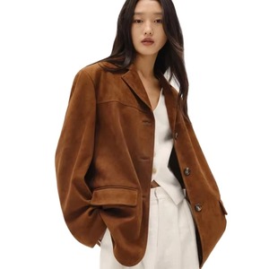 Veste Moto en Daim pour Femme, Manteau en Similicuir Premium, Vêtement d'Hiver Tendance, Fournisseur OEM ODM - Product Image 1