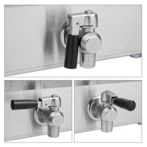 EH101V 8.5QT/8L Stainless Steel Single Tank Deep Fryer 12.5QT/11.8L Total Capacity 17" Faucet Electric Deep Fryer - Product Image 3