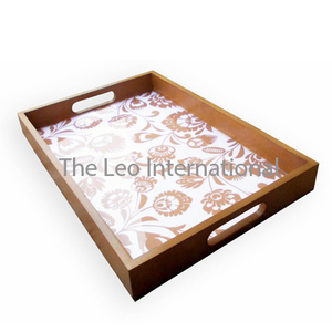 Plateau de luxe en bois doré et noir, accessoires de cuisine, assiettes métalliques pour aliments, plateau créatif pour collations d'hôtel - Product Image 2