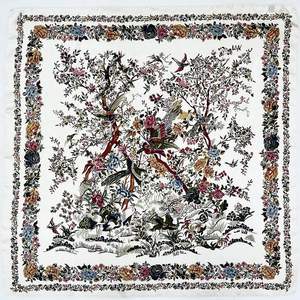 Foulard bandana de luxe imprimé en soie pour femme, carré, pour la tête, les cheveux ou le cou, toucher satiné doux - Product Image 5